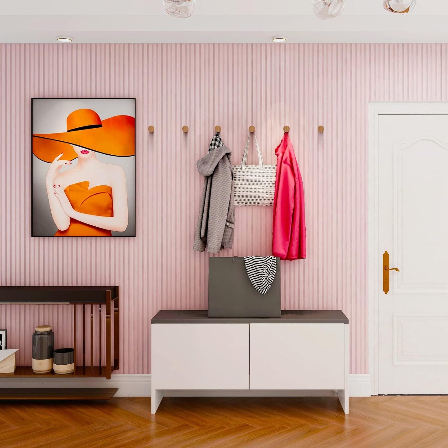 12 Pack Wood Wall Hooks, Natural Wooden Coat Hooks Wall Mounted, Handmade Rustic Hat Hooks Heavy Duty Entryway Wall Hangers for Hanging Towels, Clothes, Bags