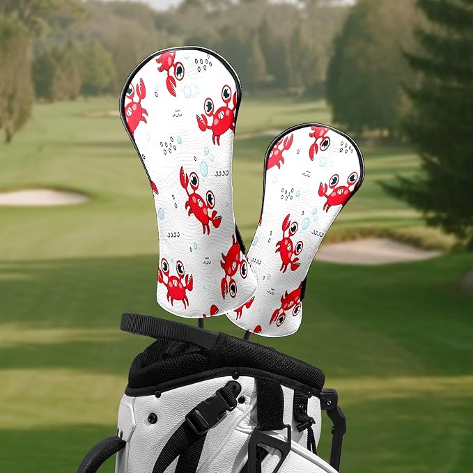 Premium Leather Golf Club Headcovers, Mango Pattern Fits Driver Hybrid Fairway - Image 6