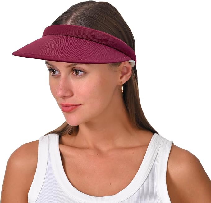 2 Pack Sun Visor Hats Women Men Clip On Wide Brim Visors Hat Outdoor Sports - Image 6