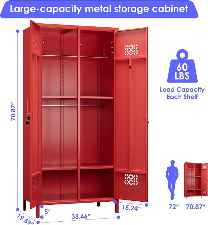 METAN 2 Door Metal Storage Lockers - Image 3