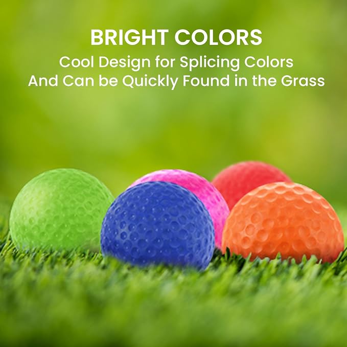 FINGER TEN Golf Practice Balls Foam Colored Value 12 24 50 Pack, Lightweight - Image 6