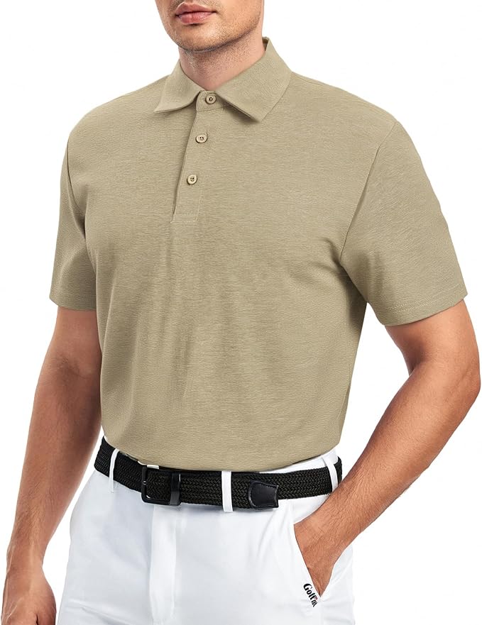 Alex Vando Mens Golf Shirt Moisture Wicking Quick-Dry Short Sleeve Casual Polo - Image 5