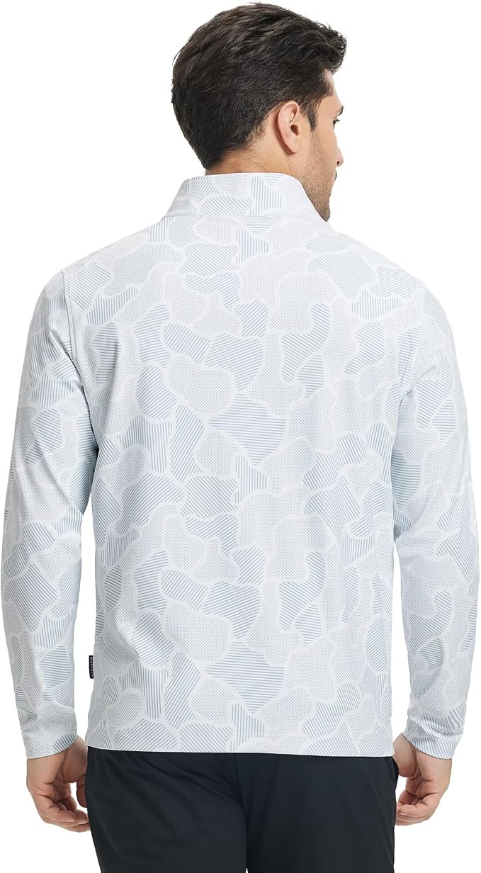 M MAELREG Quarter Zip Golf Pullover Men Dry Fit Long Sleeve Performance Wicking - Image 5