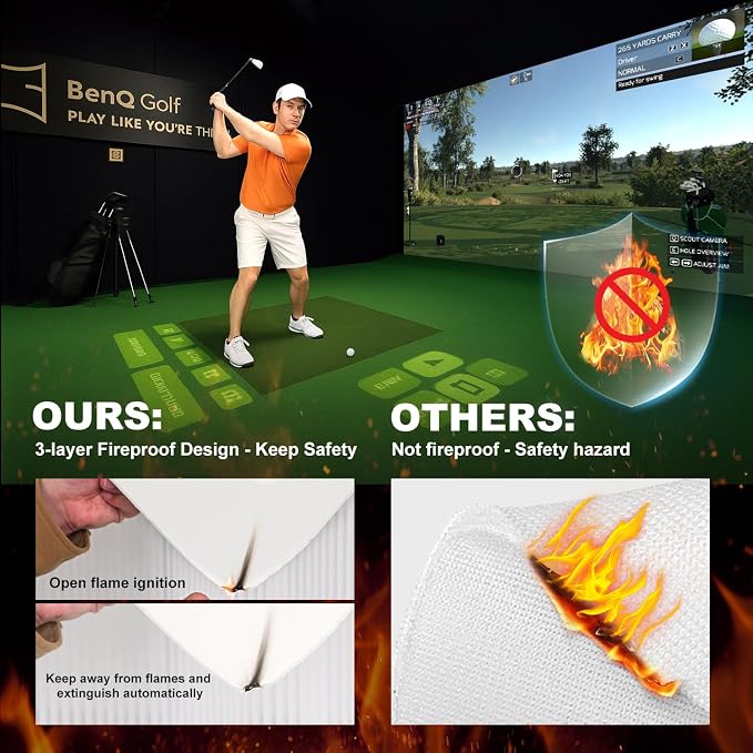 Fireproof Golf Simulator Impact Screen - Image 2
