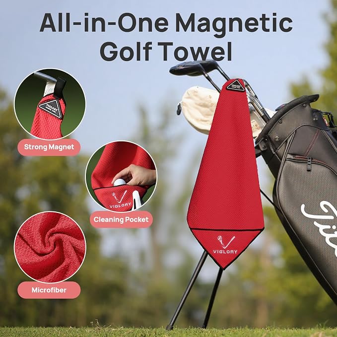 Magnetic Golf Towel for Bag 18" x 18" - Image 2