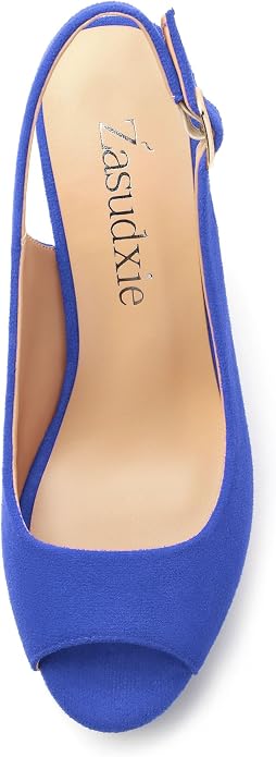 Womens Wedge Platform Sandals Peep Open Toe Slingback Buckle High Heel Dress - Image 3