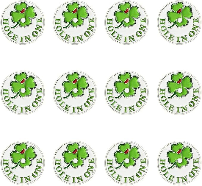 Golf Ball Markers Assorted Patterns Value Pack of 12 Golf Gifts, Golf Cap Clips by GOLTERS
