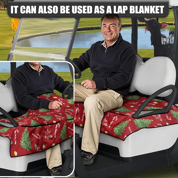 Golf Cart Seat Covers Universal Golf Cart Seat Cover Blanket Cushion Cover - Image 2