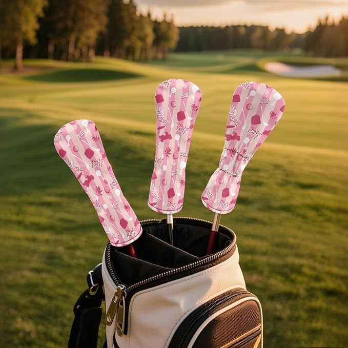 Golf Club Head Covers for Club Protective, Waterproof PU Leather Driver Fairway - Image 3
