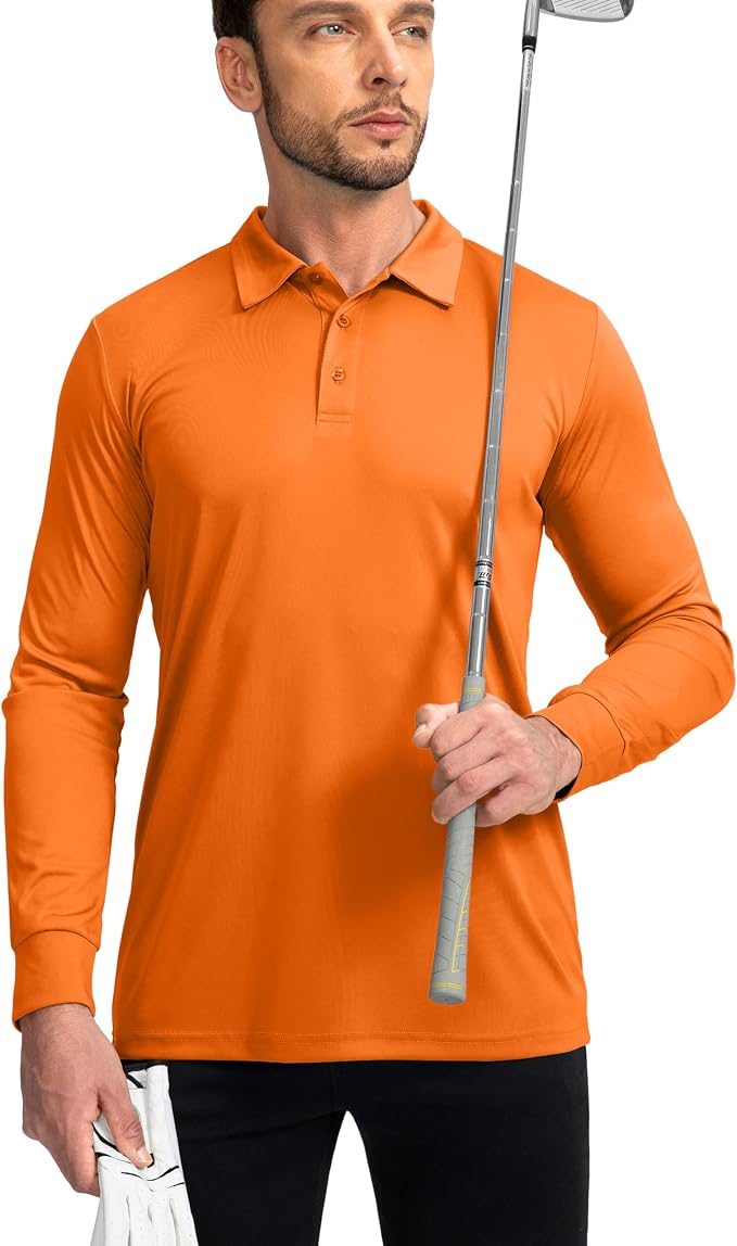 Men's Polo Shirt Long Sleeve Golf Shirts Lightweight UPF 50+ Sun Protection - Image 5
