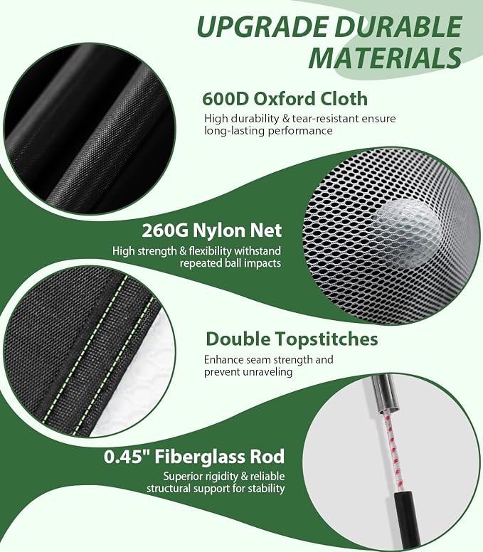 Golf Net, 10x7ft Golf Hitting Aid - Image 2