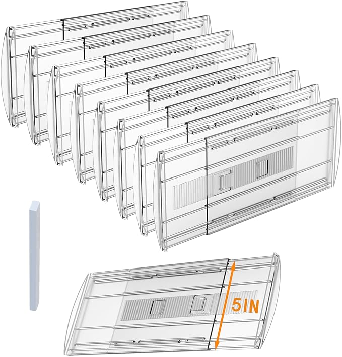 8 Pack Adjustable Drawer Dividers by SPEREELER