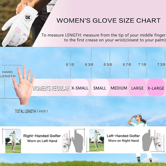 Women Golf Gloves Premium Leather - Image 5