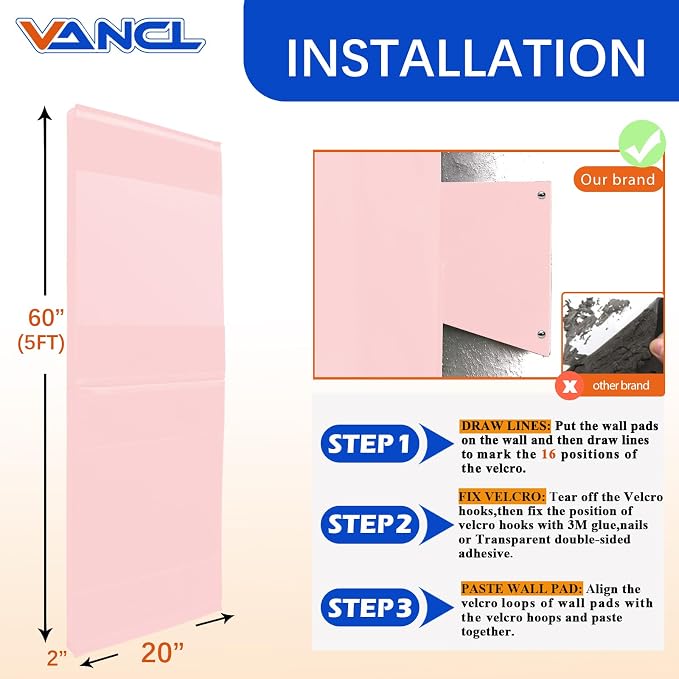 Gym Padding Wall Mount Protection Pad Wall Mats - Image 2
