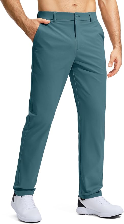 Pudolla Men's Golf Pants Stretch Work Dress Comfy Pants 30"/32"/34" Lightweight by PudollaSports