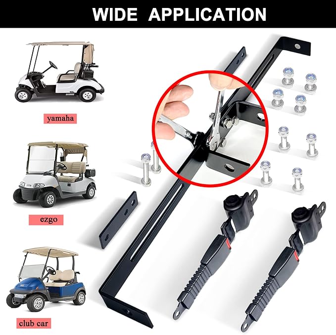 Retractable Golf Cart Seat Belt Bracket Kit - Image 8
