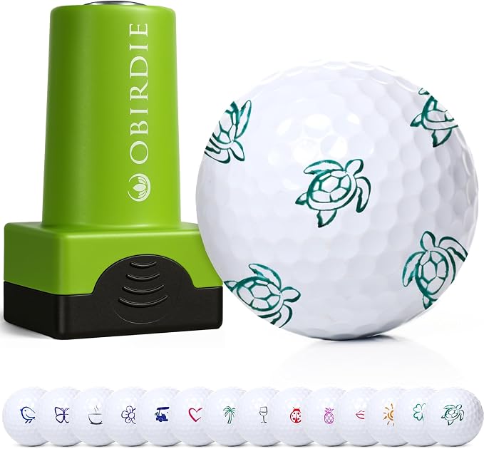 Self-Inking Golf Ball Stamp | Chic & Fun Golf Ball Stamper | Fast-Drying by Obirdie