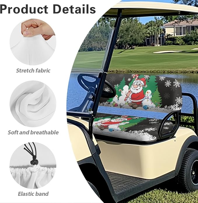 Fashion Print Golf Cart Seat Covers 2 Passenger Golf Cart Backrest Cover Golf - Image 7