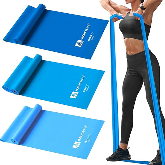 Resistance Bands, Professional Long Non-Latex Elastic Stretch Bands, Exercise by AAZURELIFE