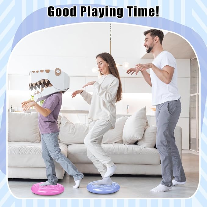 2 Pcs Wiggle Seat Inflated Wobble Cushion Flexible Balance Disc - Image 4