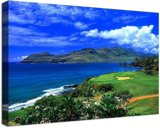 chenchenArt Lagoons Golf Course Wall Art by chenchenArt