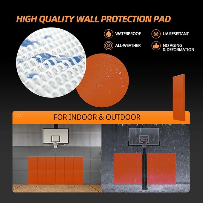 PROGOAL Gym Wall Paddings Basketball Court Wall Protection Pad - Image 4