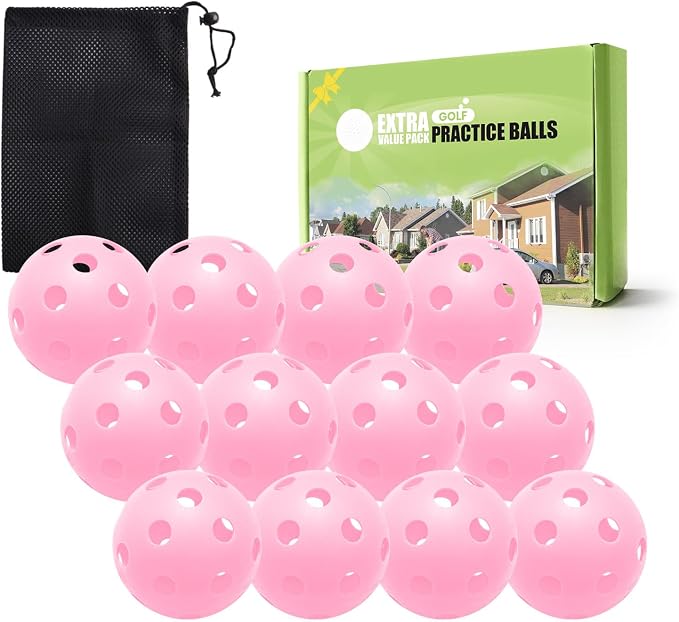 FINGER TEN Golf Practice Balls Plastic Colored Value 12/24/36/50 Pack, Limited by FINGERTENSport
