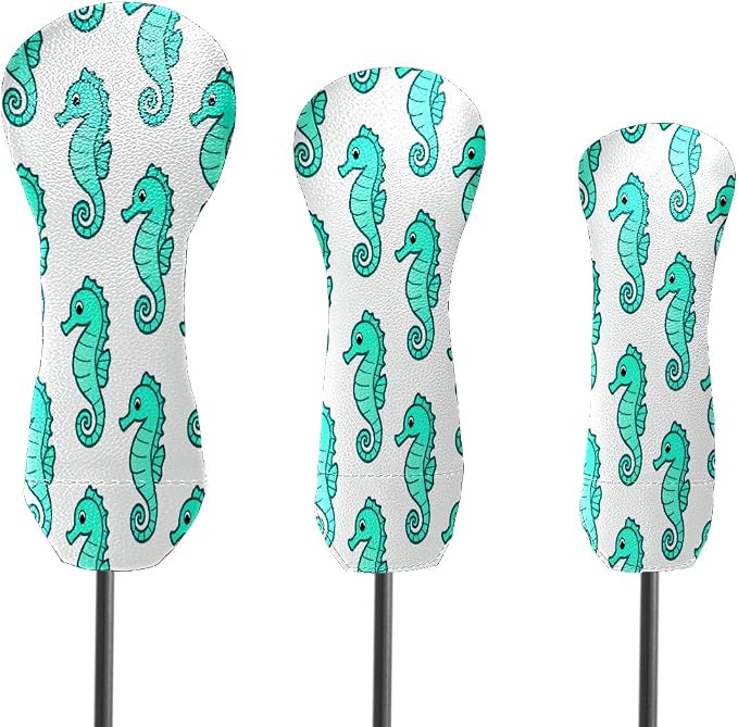 3 Pack PU Leather Golf Club Head Covers - Image 2