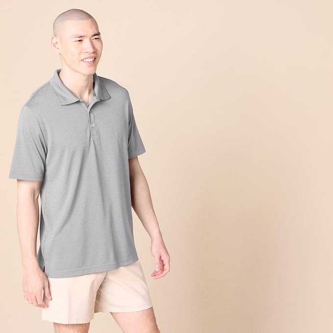 Amazon Essentials Mens Golf Polo Shirt, Moisture-Wicking Quick Dry, Short Sleeve - Image 2