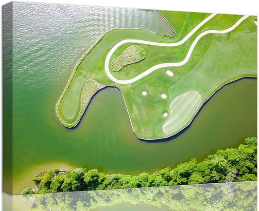 Colorado River Austin Texas USA Golf Course Wall Art by chenchenArt