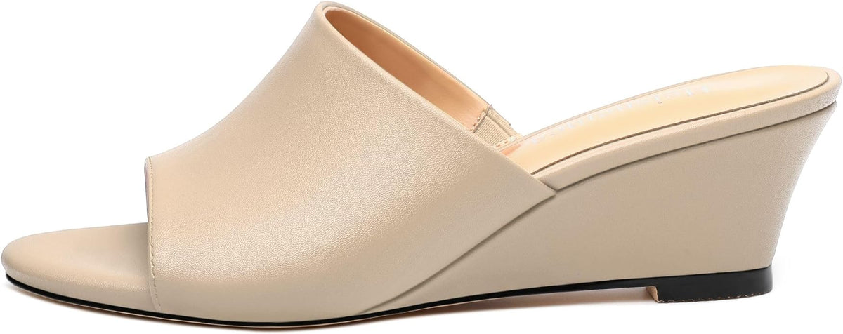 Wedge Sandals for Women Open Toe Wedge Heels Womens Matte High Heel Sandal - Image 2