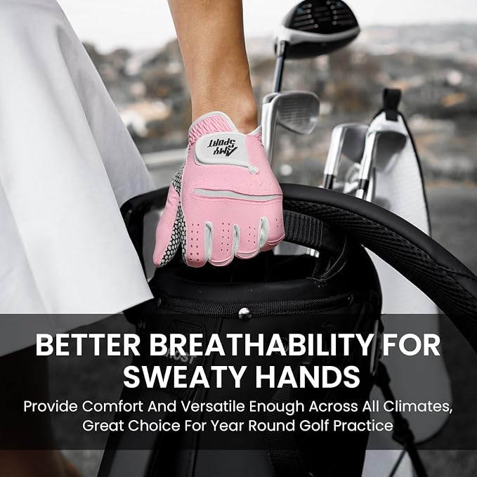 Amy Sport Golf Gloves Women's Upgrade Rain Grip Left Hand Weathersof Value 2 - Image 5