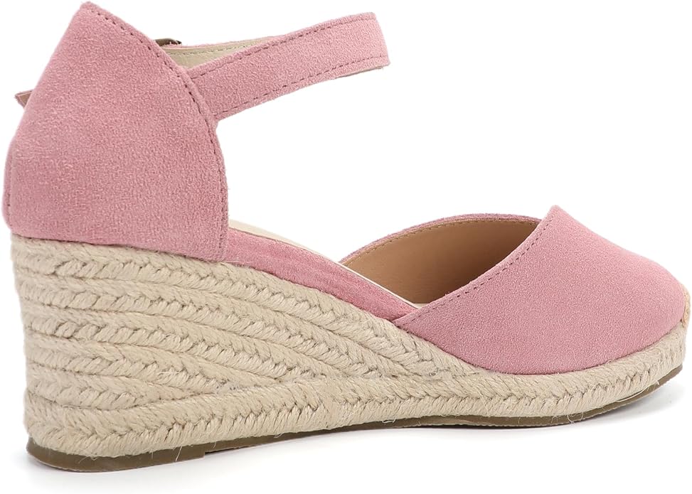 Platform Wedges Sandals for Women, Ankle-Strap, Cap Toe, Summer Espadrilles - Image 4
