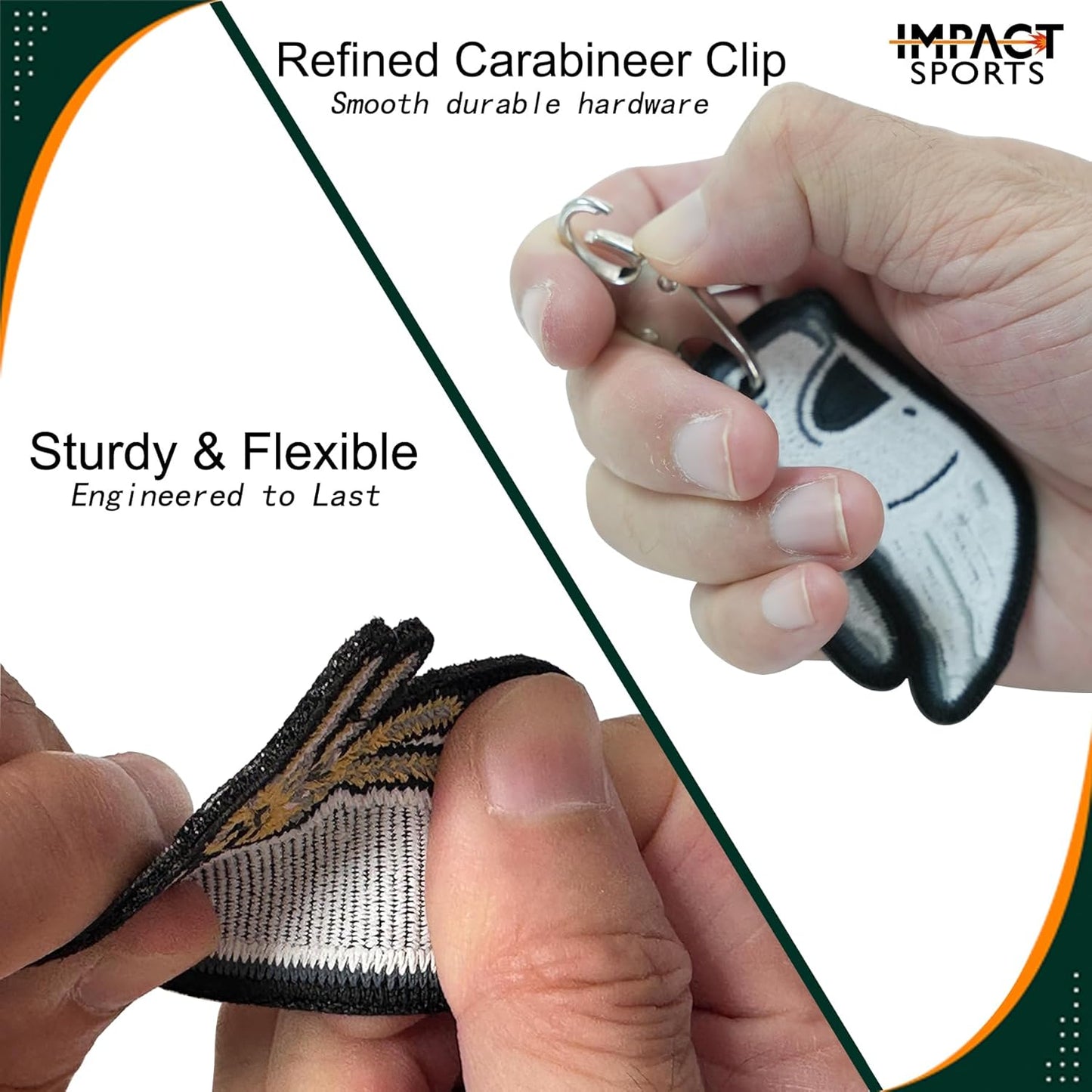 Impact sports Golf Zipper Bag Tags – Set of 4 Fabric Golf-Themed Zipper Pulls – Includes Golf Ball, Glove, Tee, and Phone Tag – Stylish and Functional Golf Bag Accessories