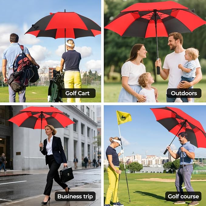 LLanxiry Automatic Open Golf Umbrella 54/62/68/72 Inch, Extra Large Windproof - Image 7