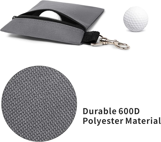 BuyAgain Golf Tee Pouch, 5.62 X 6.87 Inch Professional Zipper Golf Tee/Ball - Image 3