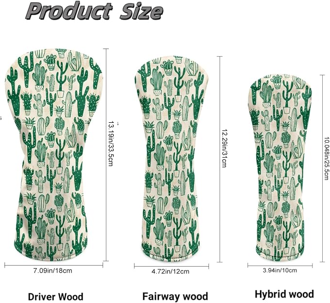 Golf Club Head Covers for Club Protective, Waterproof PU Leather Driver Fairway - Image 7