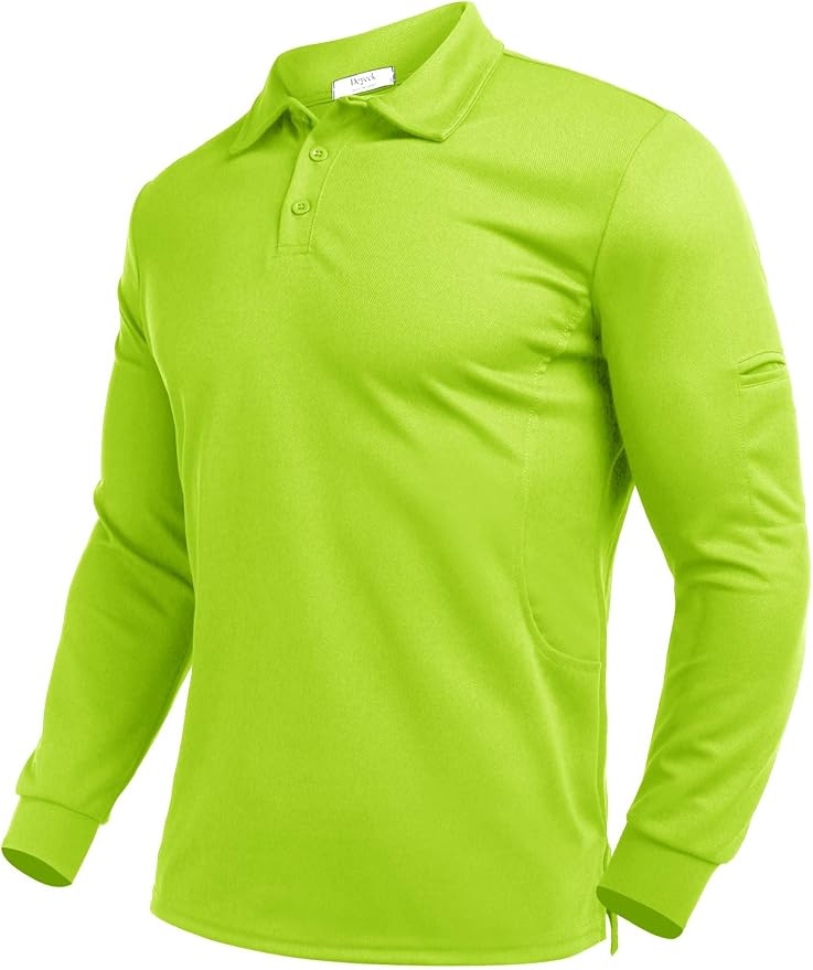Deyeek Men's Polo Shirts Long Sleeve Golf Polo Shirts by Deyeek