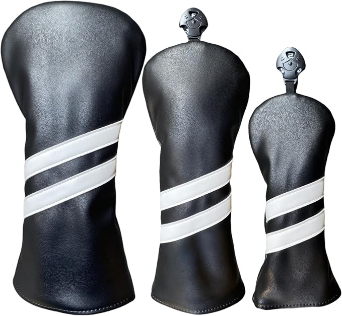 3pcs Golf Wood Head Covers Headcovers Set includes Driver Headcover fits up to - Image 5