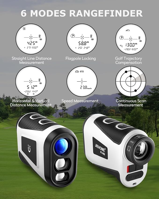 X1 Golf Rangefinder with Slope, Flagpole Lock and Vibration, 660/1100YDS Laser - Image 2