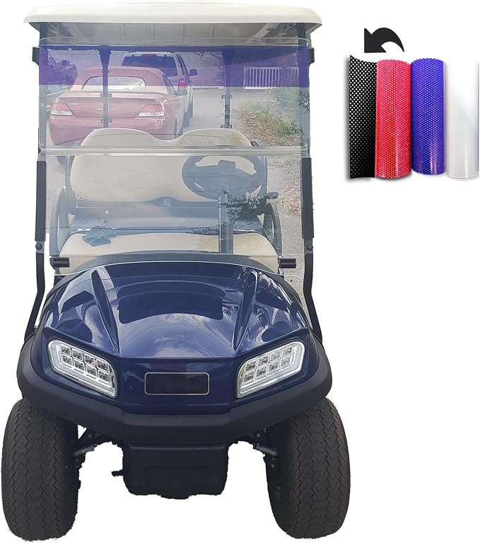 Sun Shield Golf Cart Sun Shade Cover – UV Blocker Visor by ClubClean