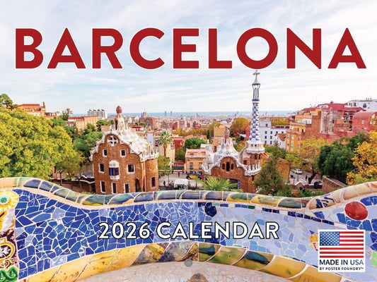 Barcelona Calendar 2026 Monthly Wall Calender 12 Month | American Made In The USA