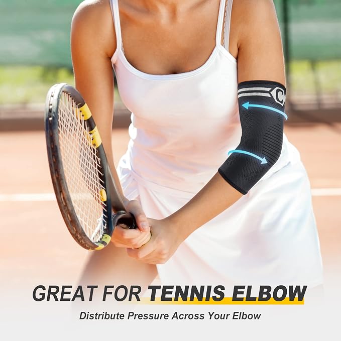 CAMBIVO 2 Pack Elbow Brace for Tendonitis, Tennis Elbow Compression Support - Image 6