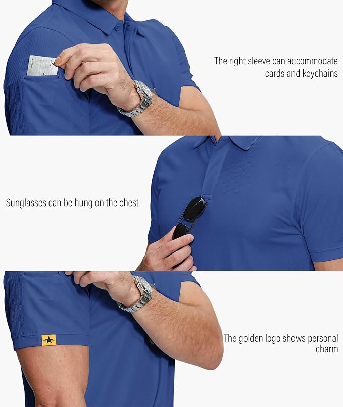 ZITY 5 Pack Mens Polo Shirt Short Sleeve Sports Golf Tennis T-Shirt - Image 2