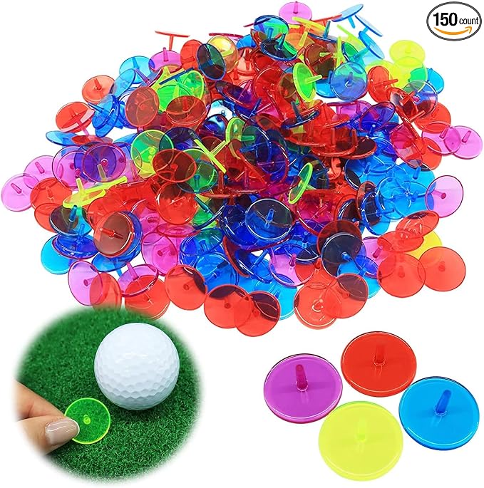 Golf Ball Markers Bulk 50/100/150 Pcs Position Marker Multicolor Transparent by AmySport