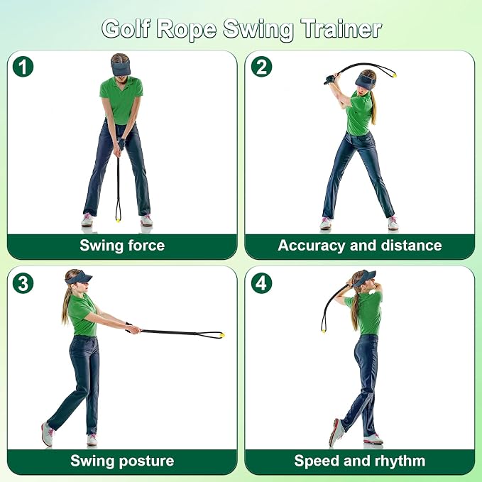 Golf Rope Swing Trainer & Aid – Elevate Speed Tempo Flexibility | All-Level - Image 4