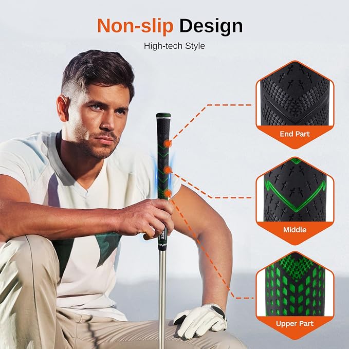 Rubber Golf Grips 13 Pack, High Traction, Advanced Texture, Choose from 13 - Image 2
