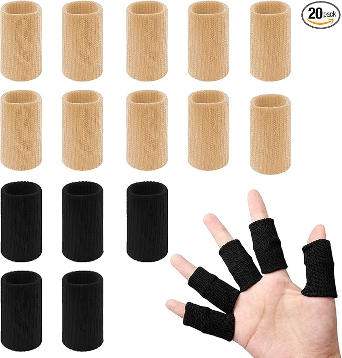 20 Pcs Finger Splints, Finger Sleeves Protectors Finger Brace Sport Finger by PimoysLivingNecessities