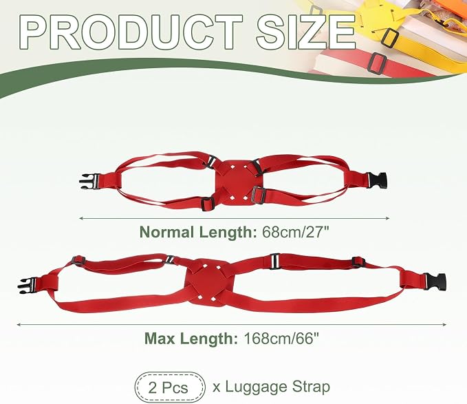 Adjustable Luggage Straps, Suitcase Elastic Strap Bag Bungee - Image 2