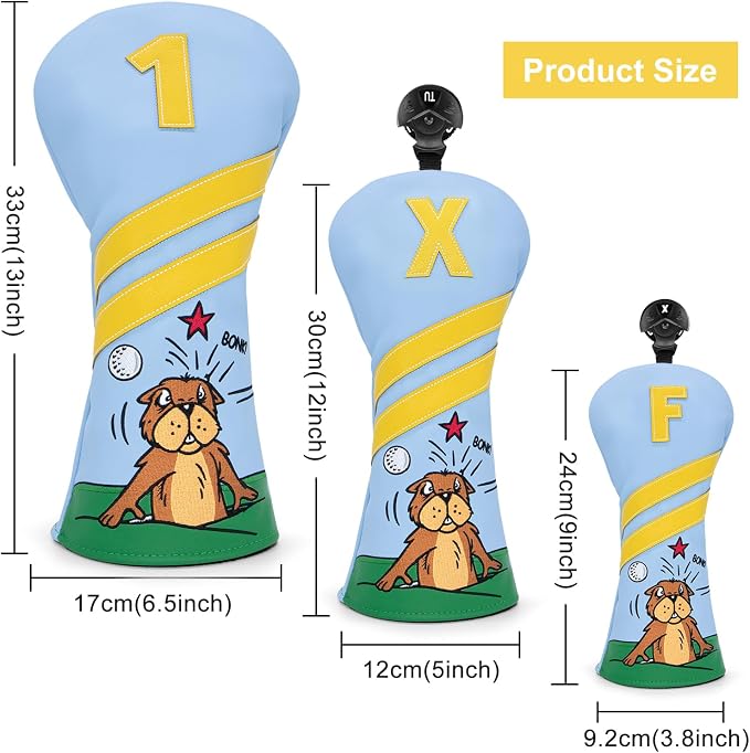 Golf Club Headcover for Driver Covers, Fairway Wood Covers, Hybrid Covers - Image 7